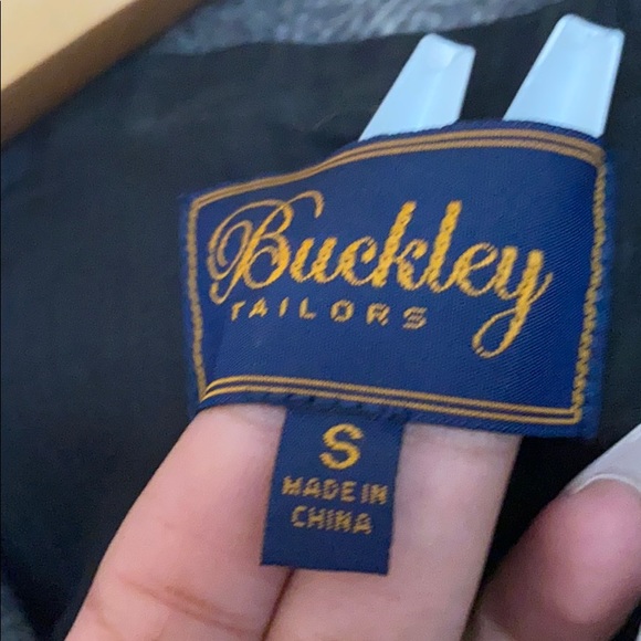 BUCKLEY TAILORS 3/4 SLEEVE CROP PLAID WOOL JACKET - Picture 4 of 4